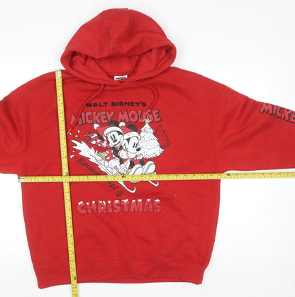 Womens UK Size XS Disney Red Pullover Hoodie