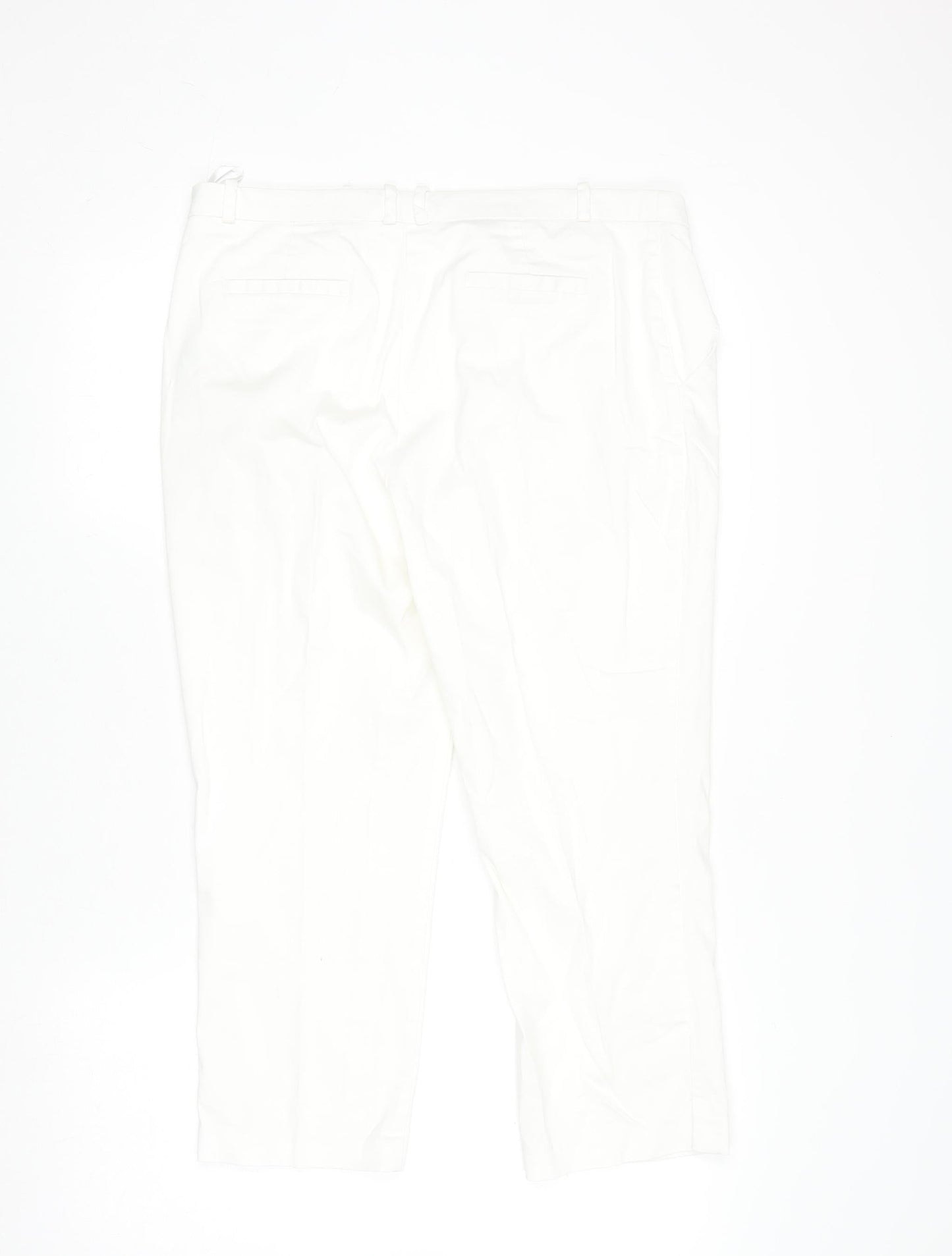 Womens UK Size 12 Dunnes Regular Fit Chino White Trousers