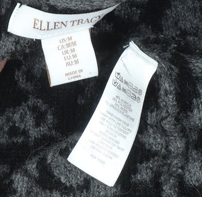 Womens UK Size M Ellen Tracy Grey Cardigan Jumper