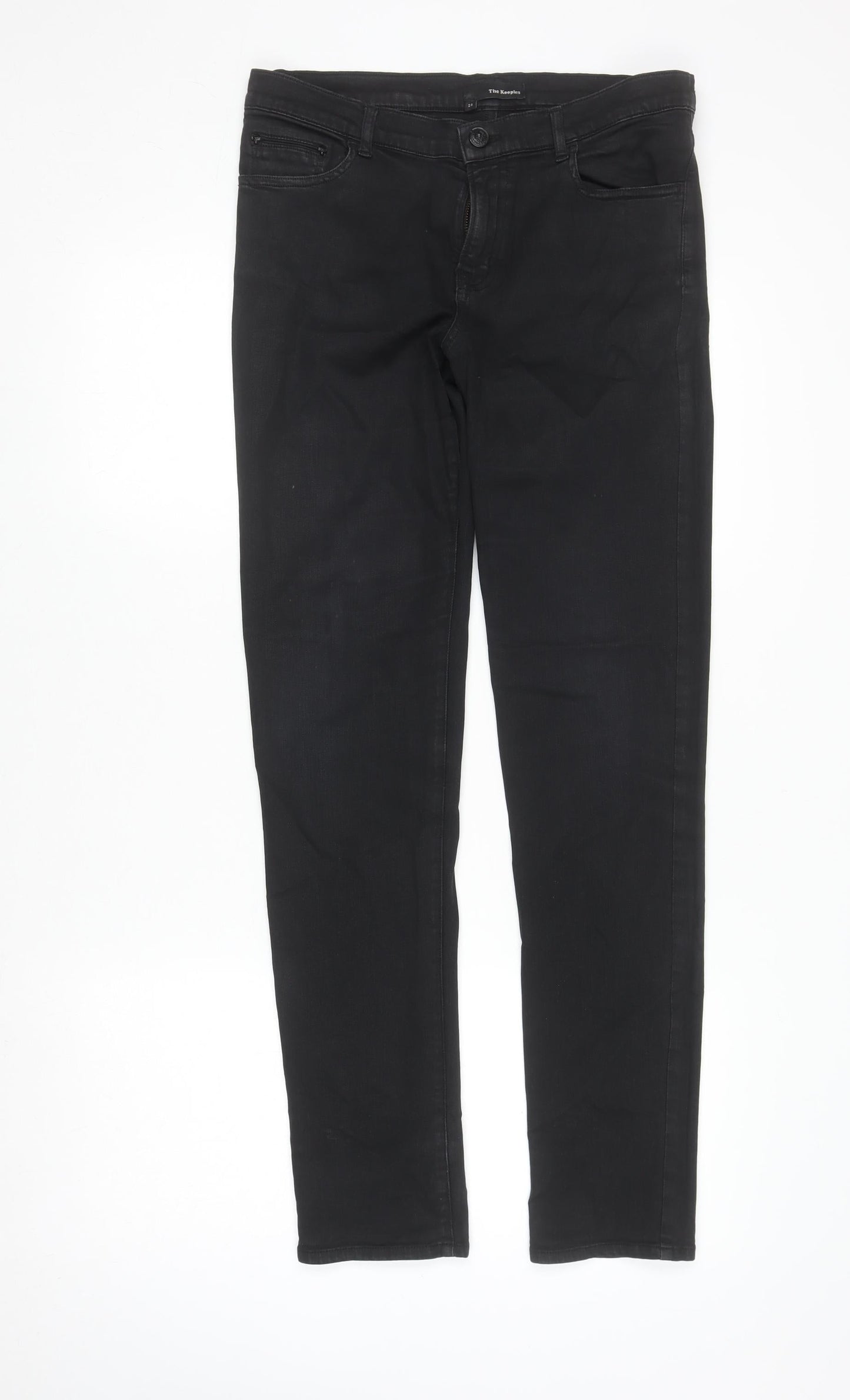 Womens UK Size 28 The Kooples Slim Fit Skinny Black Jeans