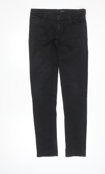 Womens UK Size 28 The Kooples Slim Fit Skinny Black Jeans
