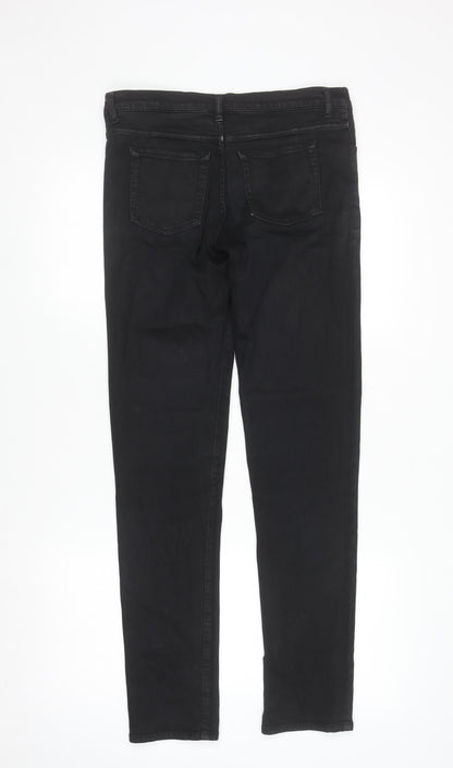 Womens UK Size 28 The Kooples Slim Fit Skinny Black Jeans
