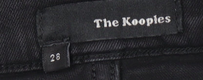 Womens UK Size 28 The Kooples Slim Fit Skinny Black Jeans