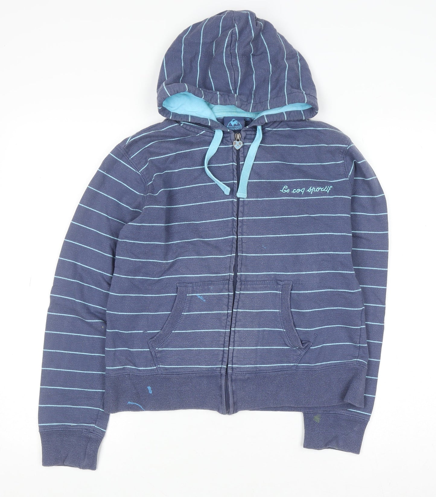 Womens UK Size 10 le coq sportif Blue Full Zip Hoodie