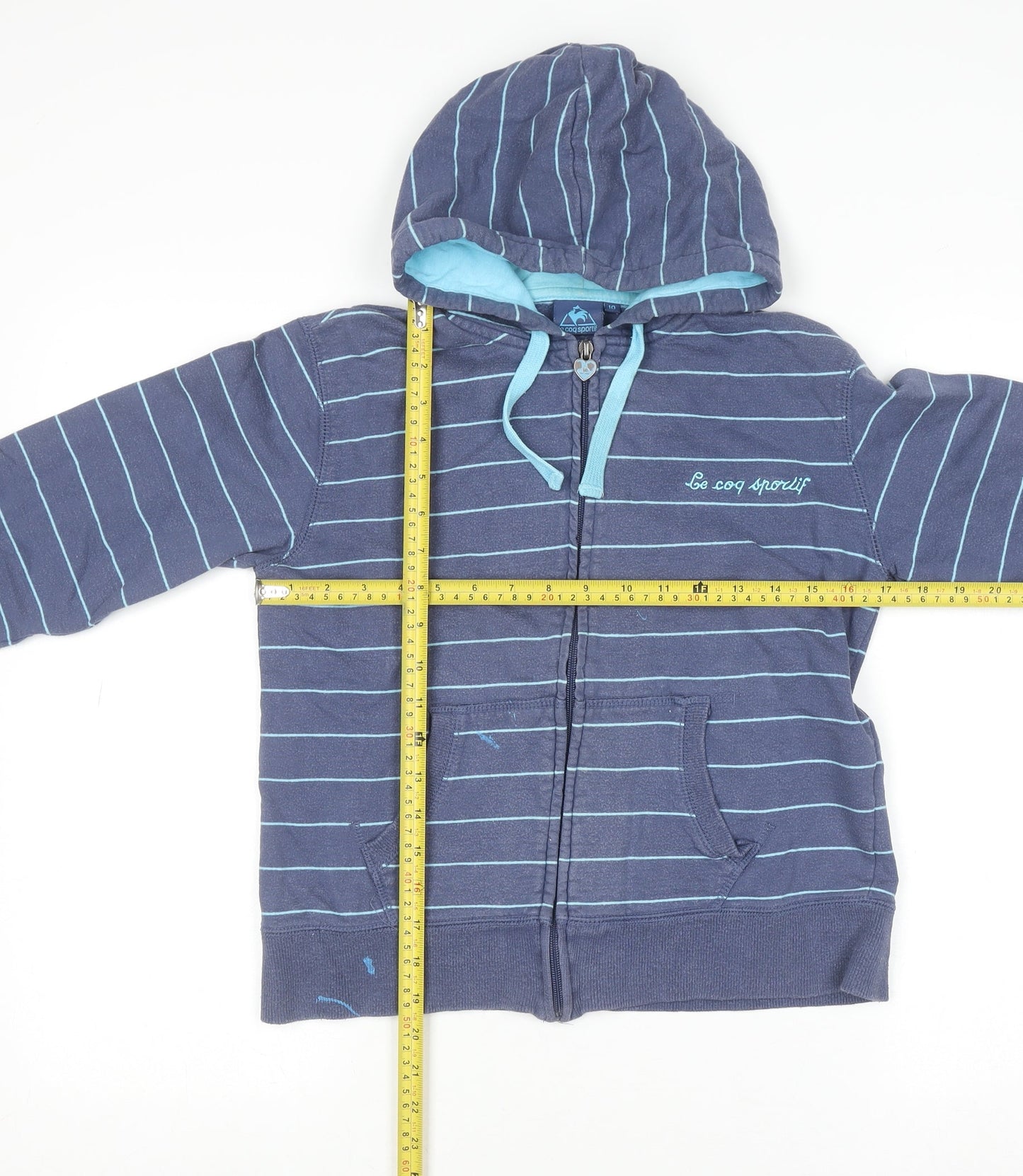 Womens UK Size 10 le coq sportif Blue Full Zip Hoodie