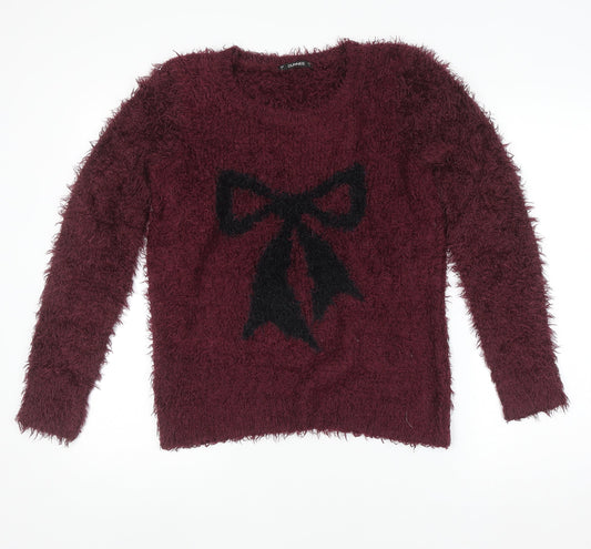 Womens UK Size S Dunnes Red Pullover Jumper