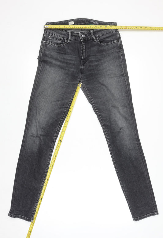 Mens UK Size M Tommy Hilfiger Slim Fit Skinny Black Jeans