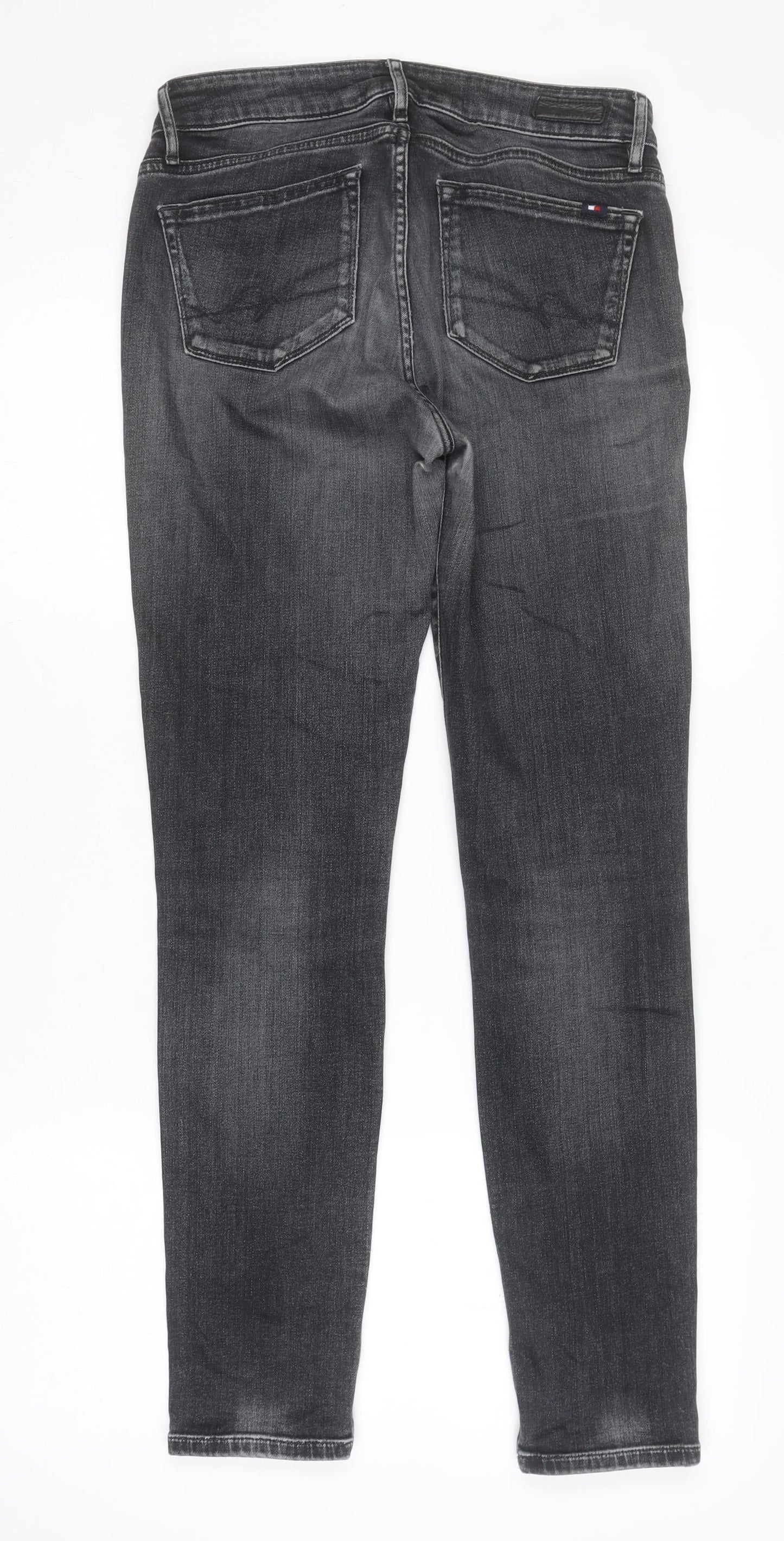 Mens UK Size M Tommy Hilfiger Slim Fit Skinny Black Jeans