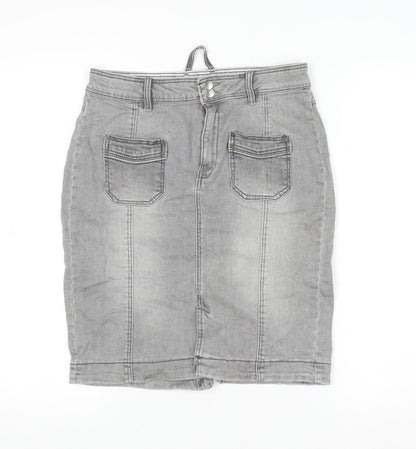 Womens UK Size 8 Mango Straight & Pencil Denim Skirt