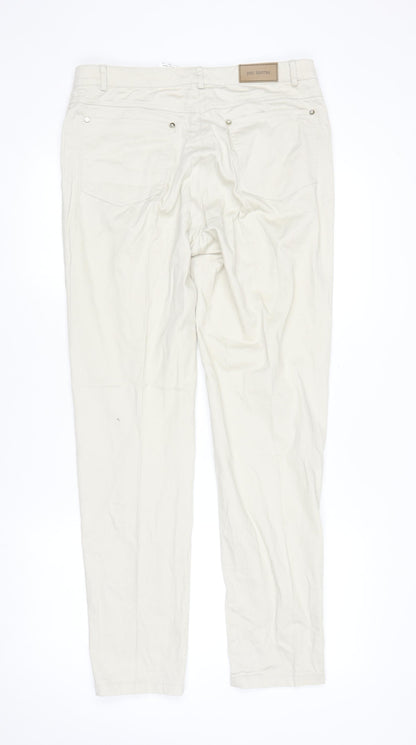 Womens UK Size 14 Paz Torras Regular Fit Chino Beige Trousers