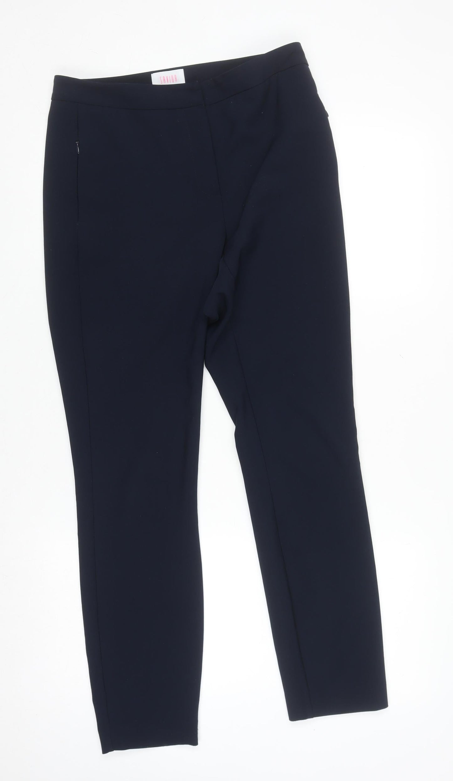 Womens UK Size 10 Savida Slim Fit Business Casual Workwear Blue Trousers