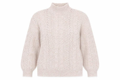 Womens UK Size 10 F&F Beige Pullover Jumper