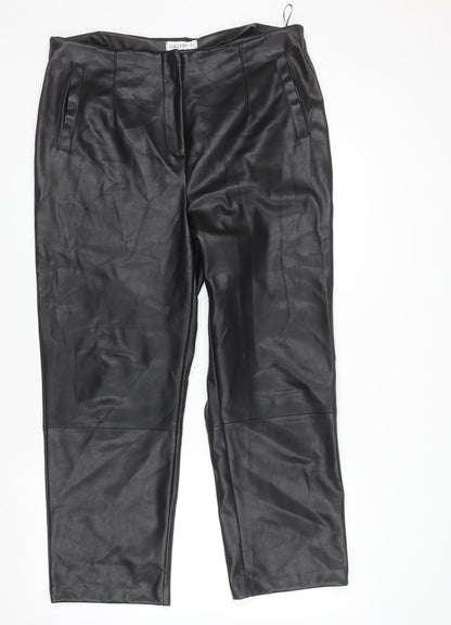 Womens UK Size 16 Gallery Regular Fit Casual Party/Cocktail Black Trousers