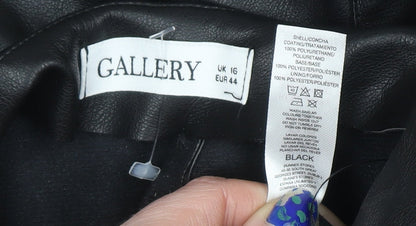 Womens UK Size 16 Gallery Regular Fit Casual Party/Cocktail Black Trousers