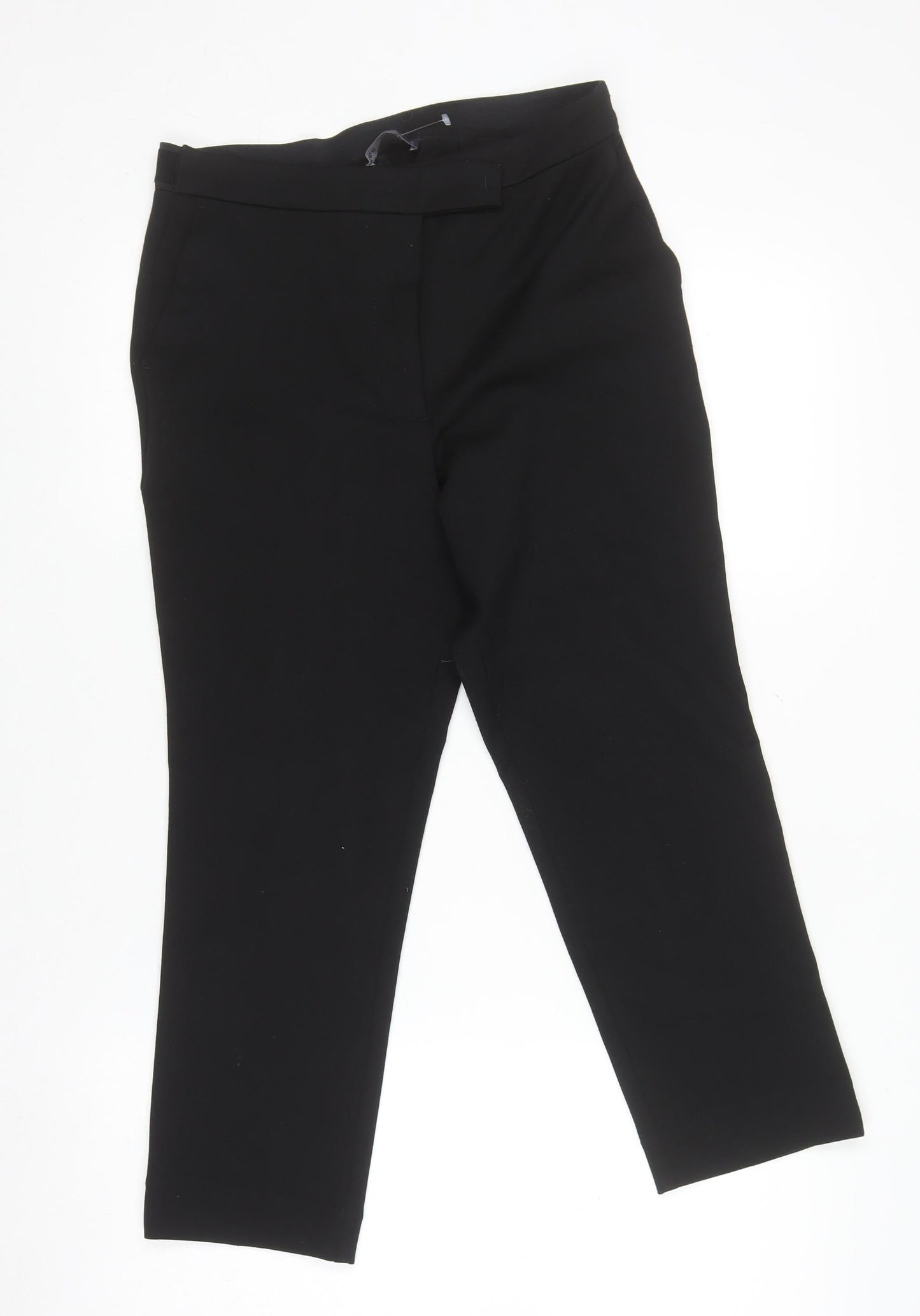 Womens UK Size 10 Marks and Spencer Slim Fit Business Workwear Casual Black Trou