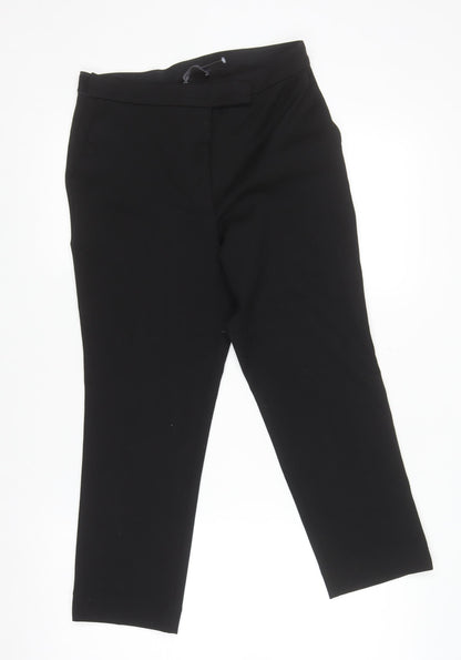 Womens UK Size 10 Marks and Spencer Slim Fit Business Workwear Casual Black Trou