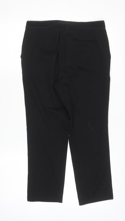 Womens UK Size 10 Marks and Spencer Slim Fit Business Workwear Casual Black Trou