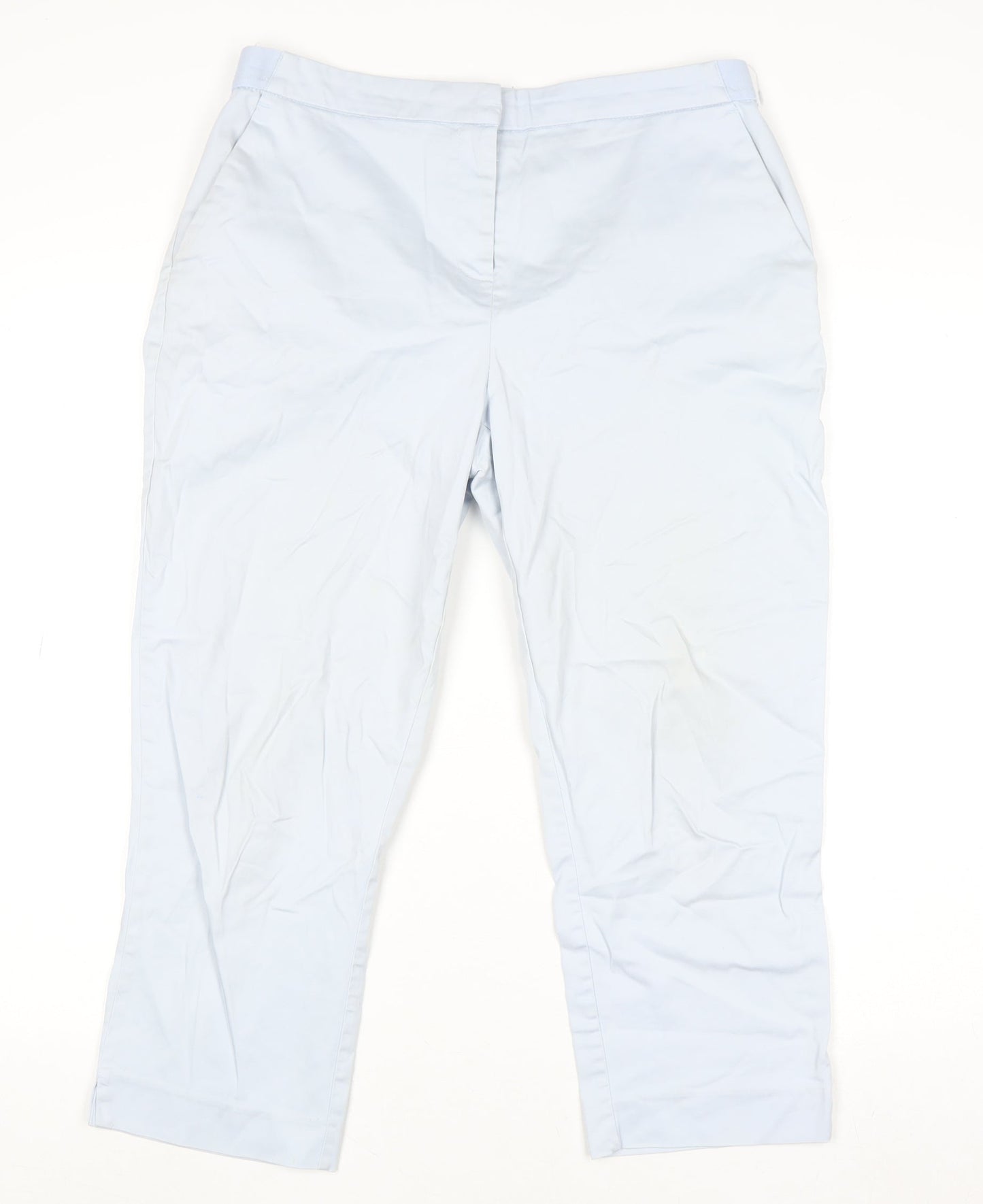Womens UK Size 12 Dunnes Regular Fit Chino Blue Trousers