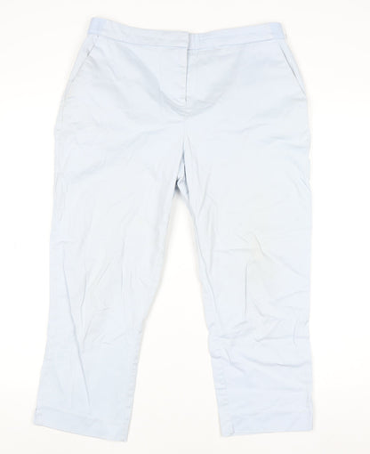 Womens UK Size 12 Dunnes Regular Fit Chino Blue Trousers