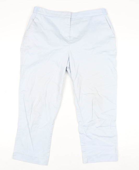 Womens UK Size 12 Dunnes Regular Fit Chino Blue Trousers