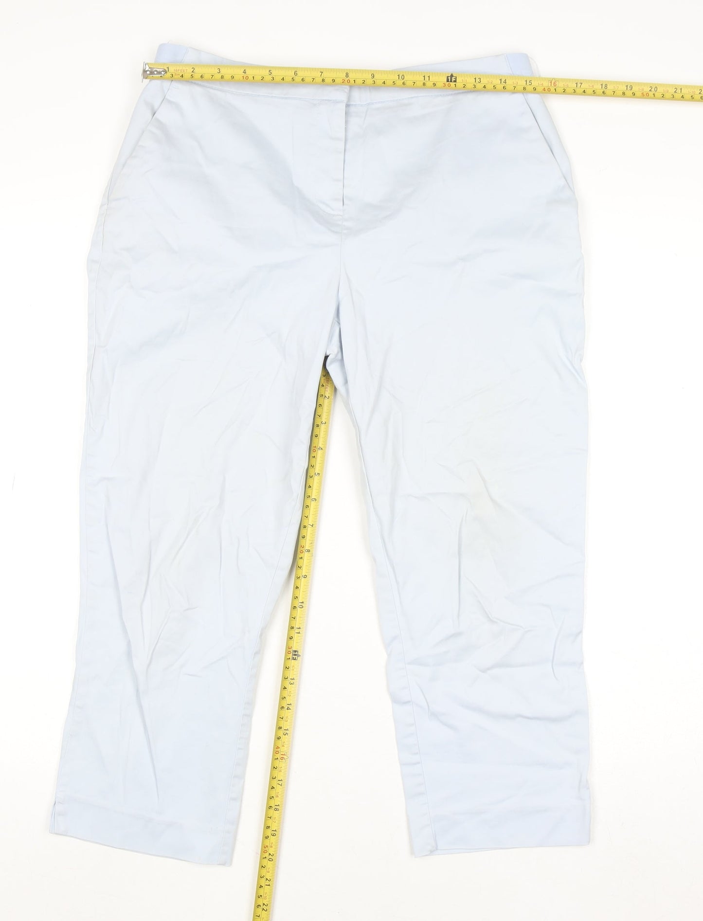Womens UK Size 12 Dunnes Regular Fit Chino Blue Trousers