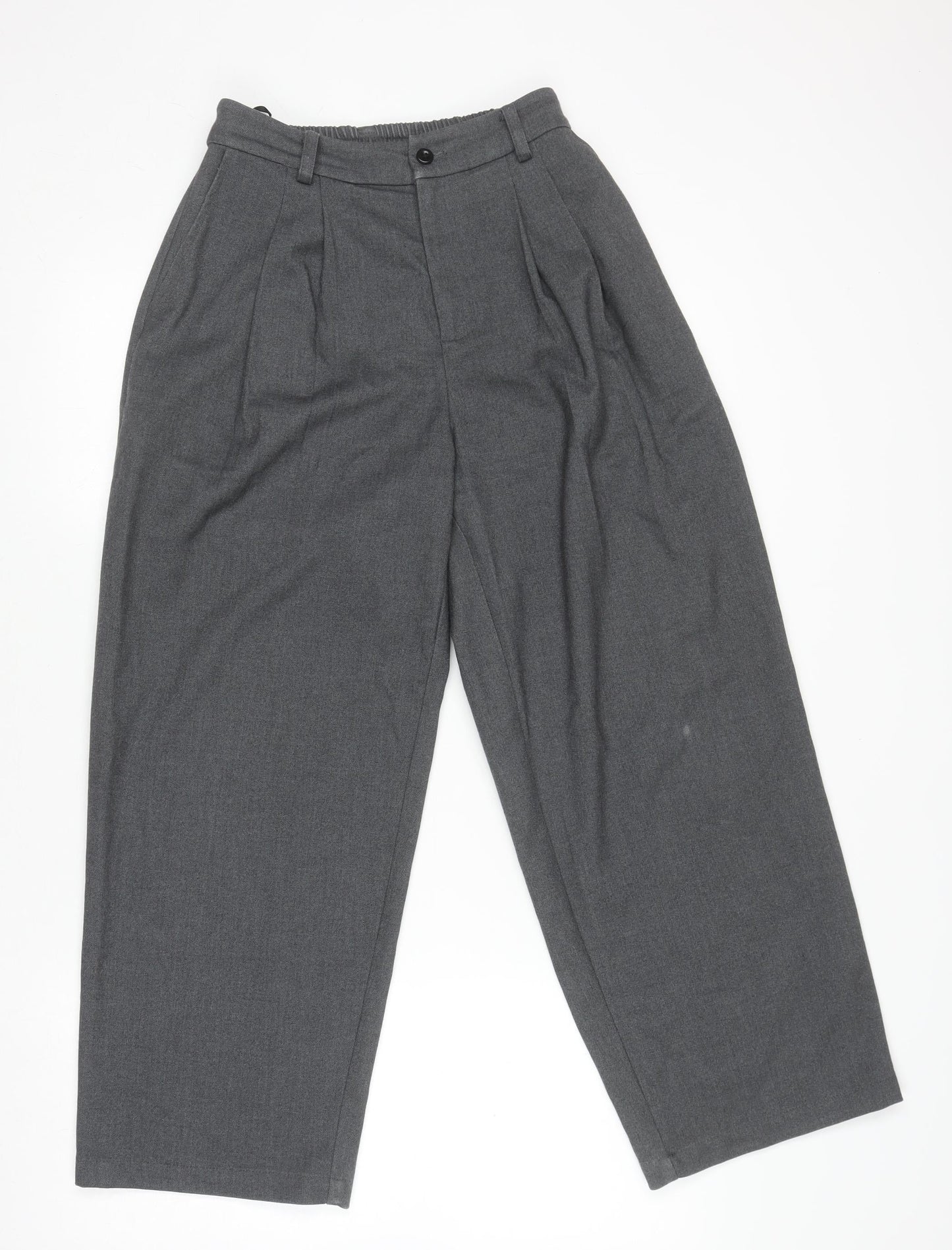 Womens UK Size S SC Relaxed Fit Business Casual Workwear Grey Trousers