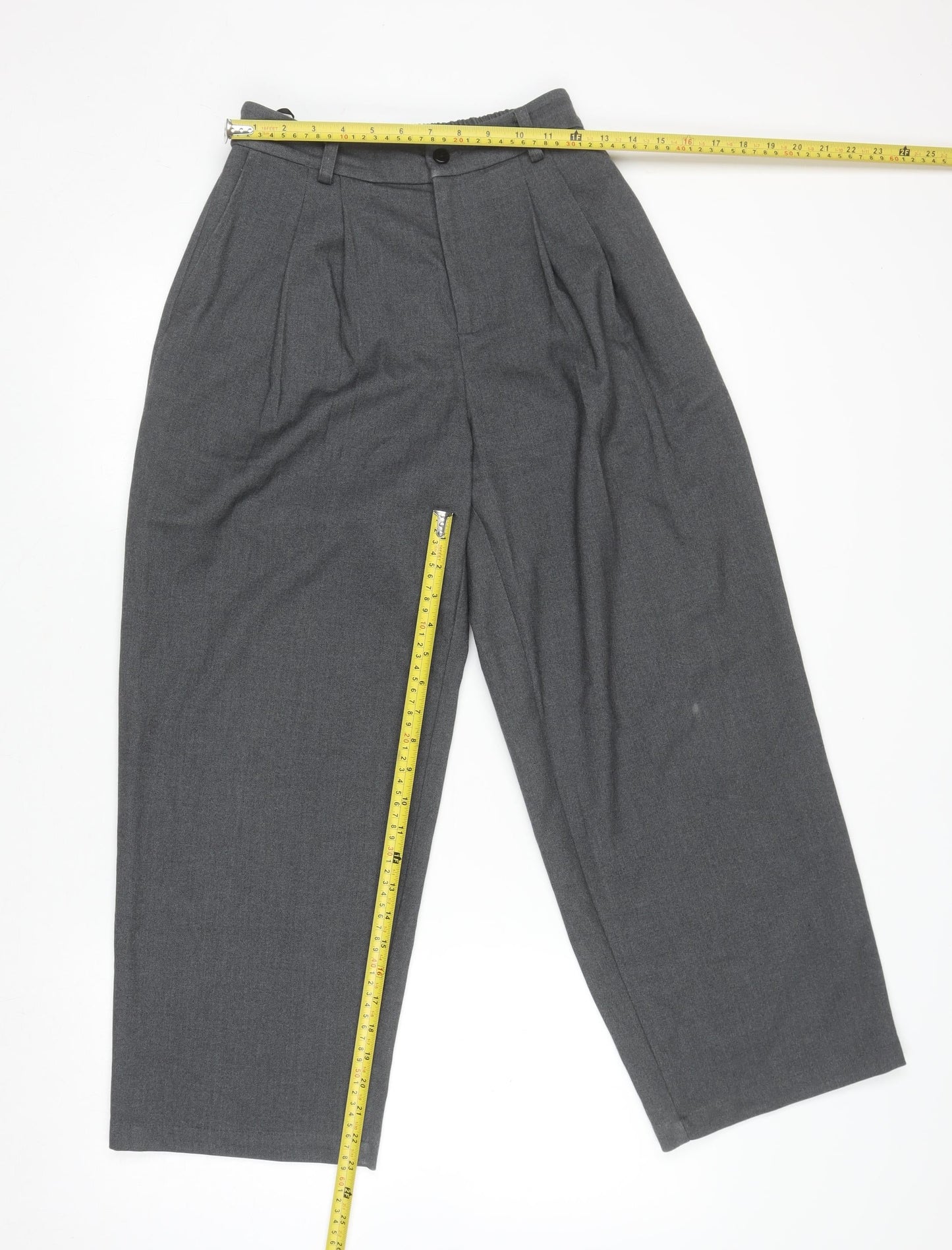 Womens UK Size S SC Relaxed Fit Business Casual Workwear Grey Trousers