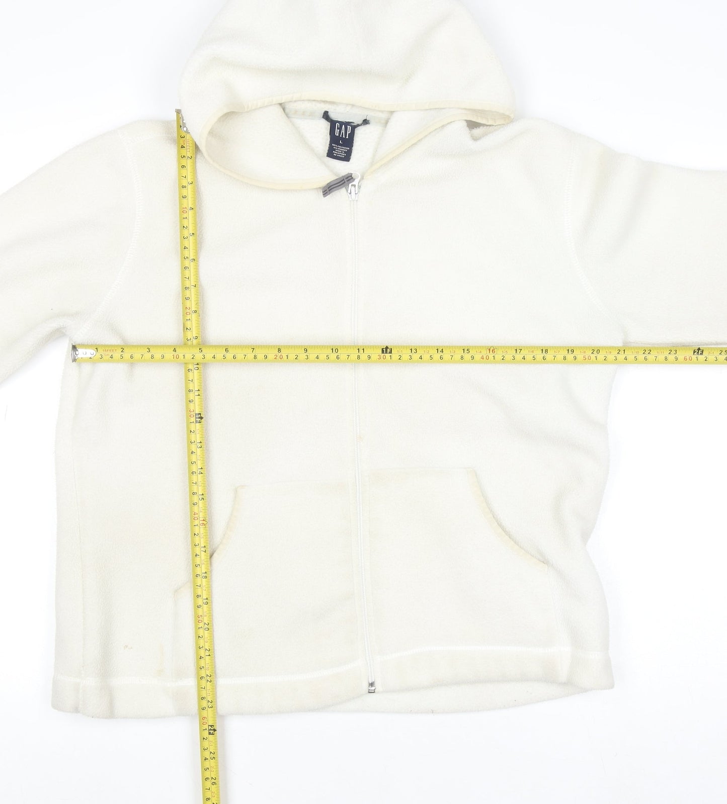 Womens UK Size L Gap Ivory Full Zip Hoodie