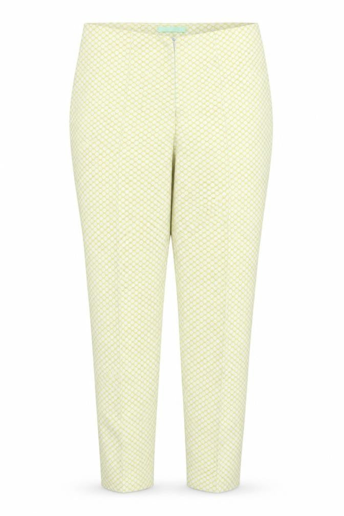 Womens UK Size 12 Steilmann Slim Fit Casual Business Yellow Trousers