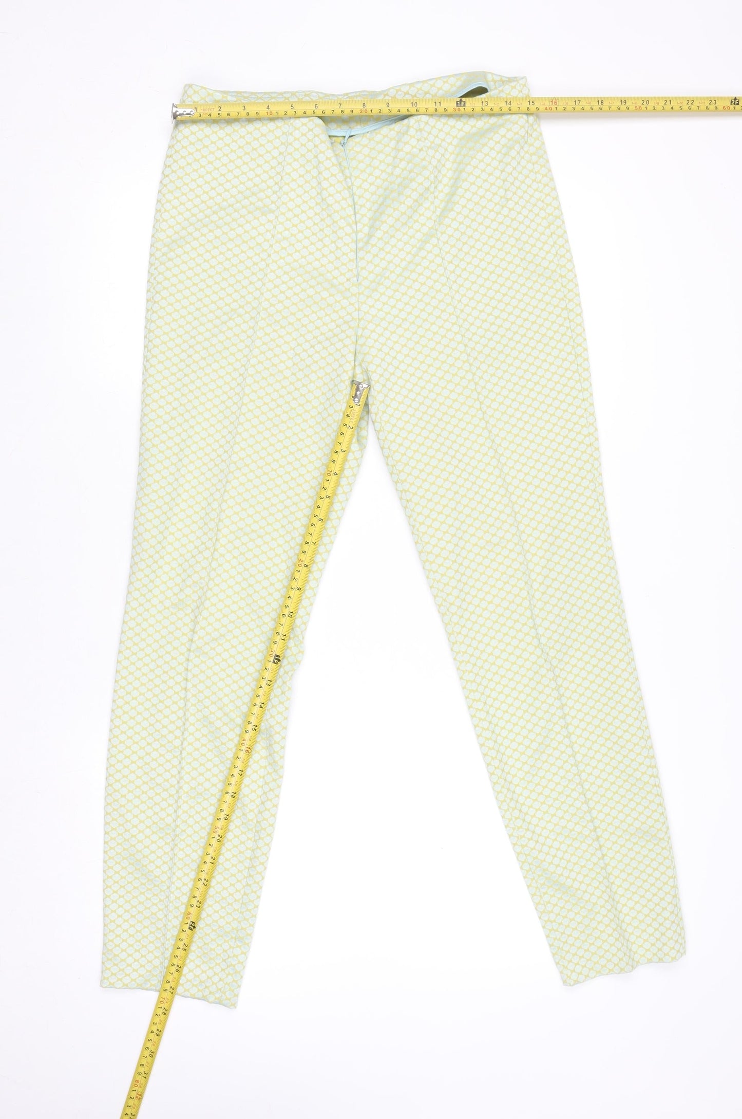 Womens UK Size 12 Steilmann Slim Fit Casual Business Yellow Trousers