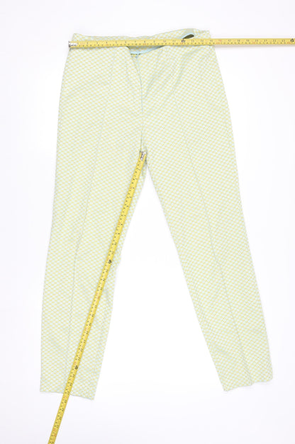 Womens UK Size 12 Steilmann Slim Fit Casual Business Yellow Trousers