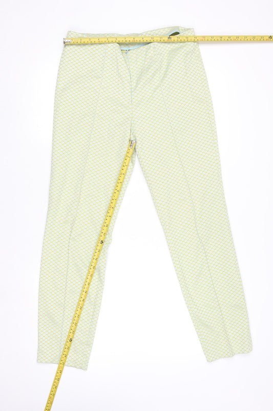 Womens UK Size 12 Steilmann Slim Fit Casual Business Yellow Trousers