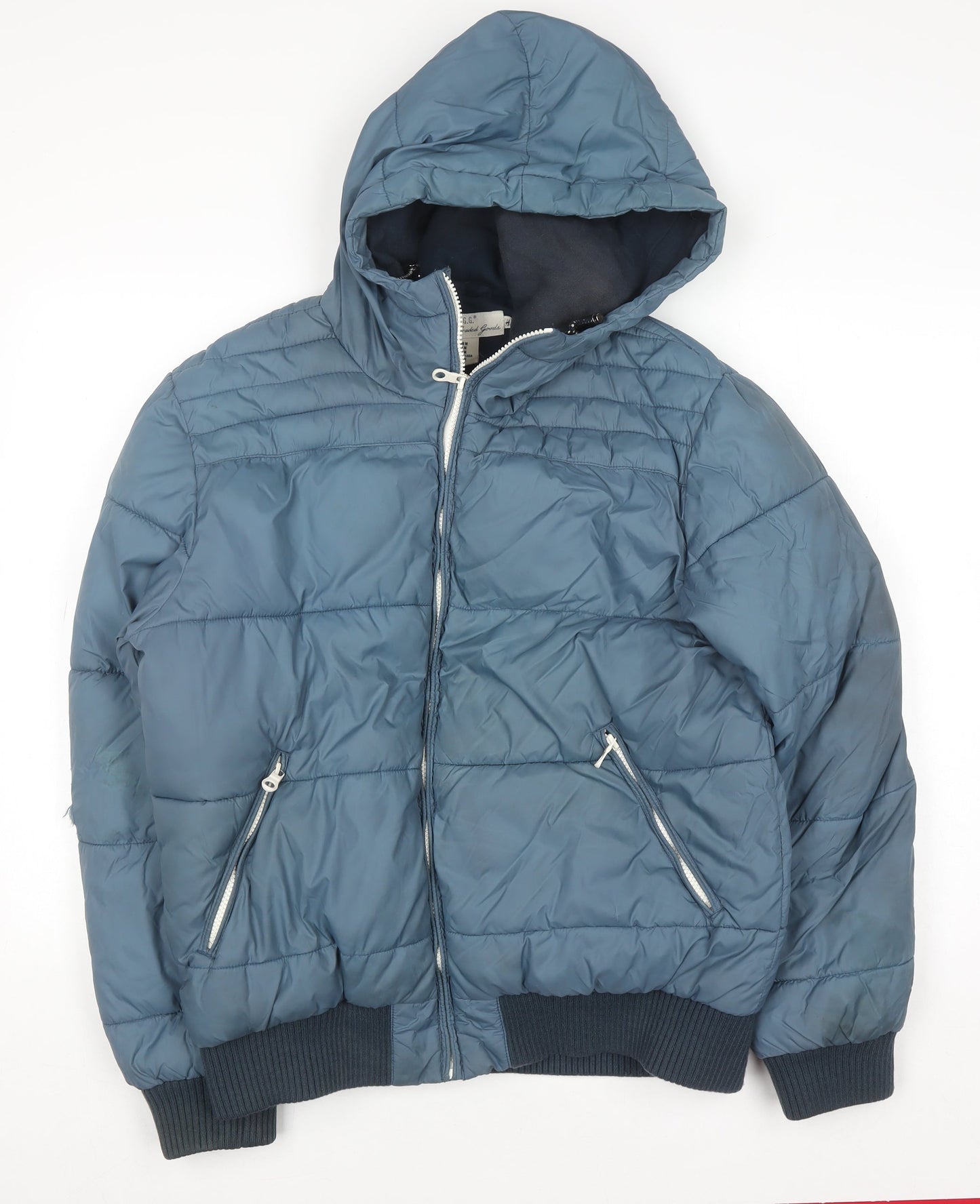 Mens UK Size M H&M Blue Puffer Jacket