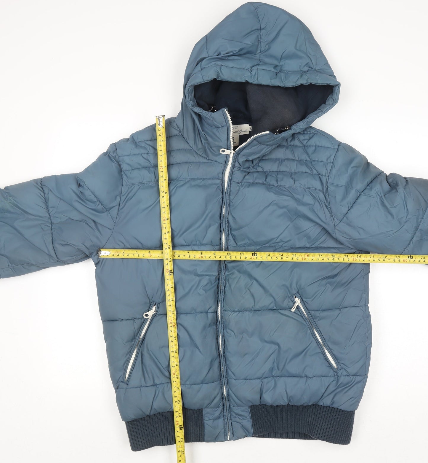 Mens UK Size M H&M Blue Puffer Jacket