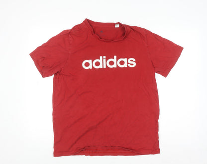 Mens UK Size M adidas Red  T-Shirt
