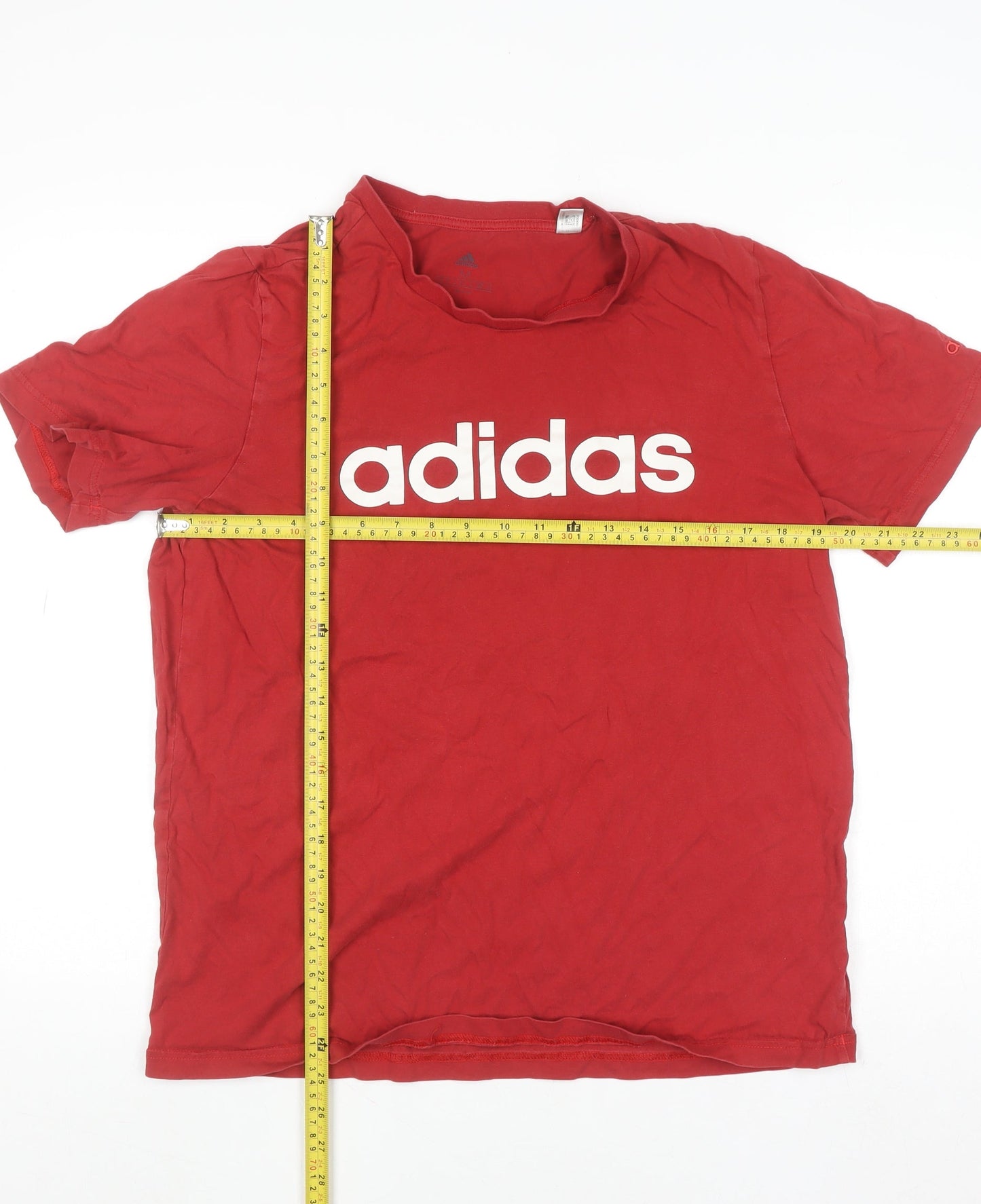 Mens UK Size M adidas Red  T-Shirt