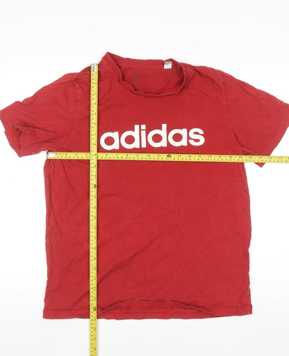 Mens UK Size M adidas Red  T-Shirt