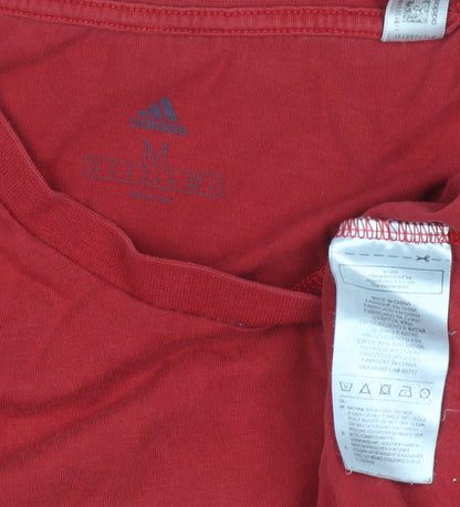 Mens UK Size M adidas Red  T-Shirt
