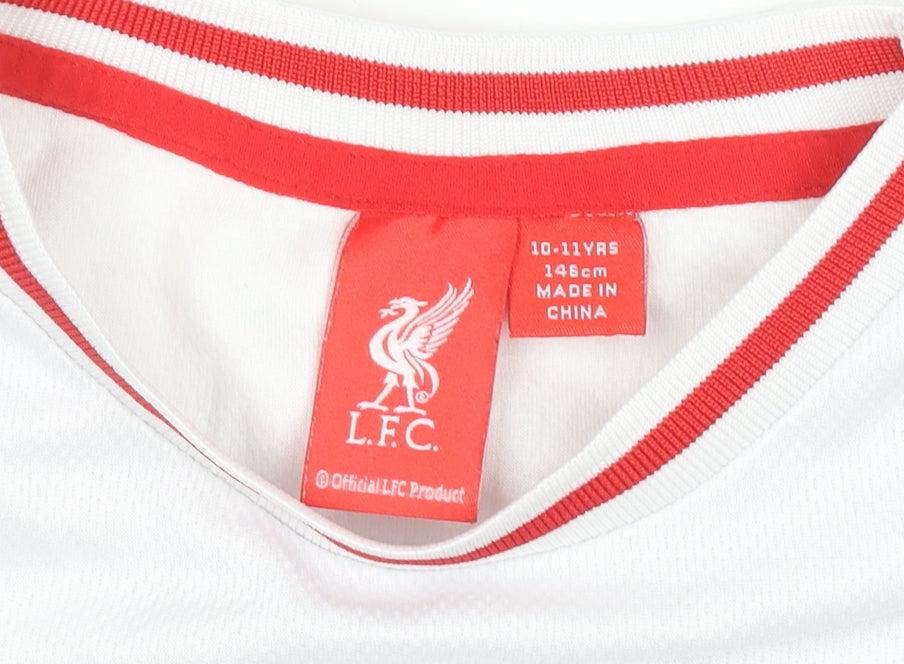 Boys UK Size 10-11 Years L.F.C. White Basic T-Shirt