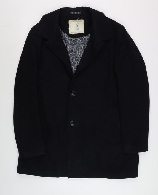Mens UK Size 44 Capelli & Co Black Overcoat