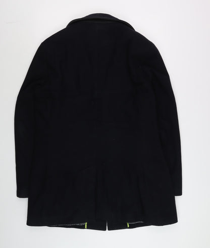 Mens UK Size 44 Capelli & Co Black Overcoat