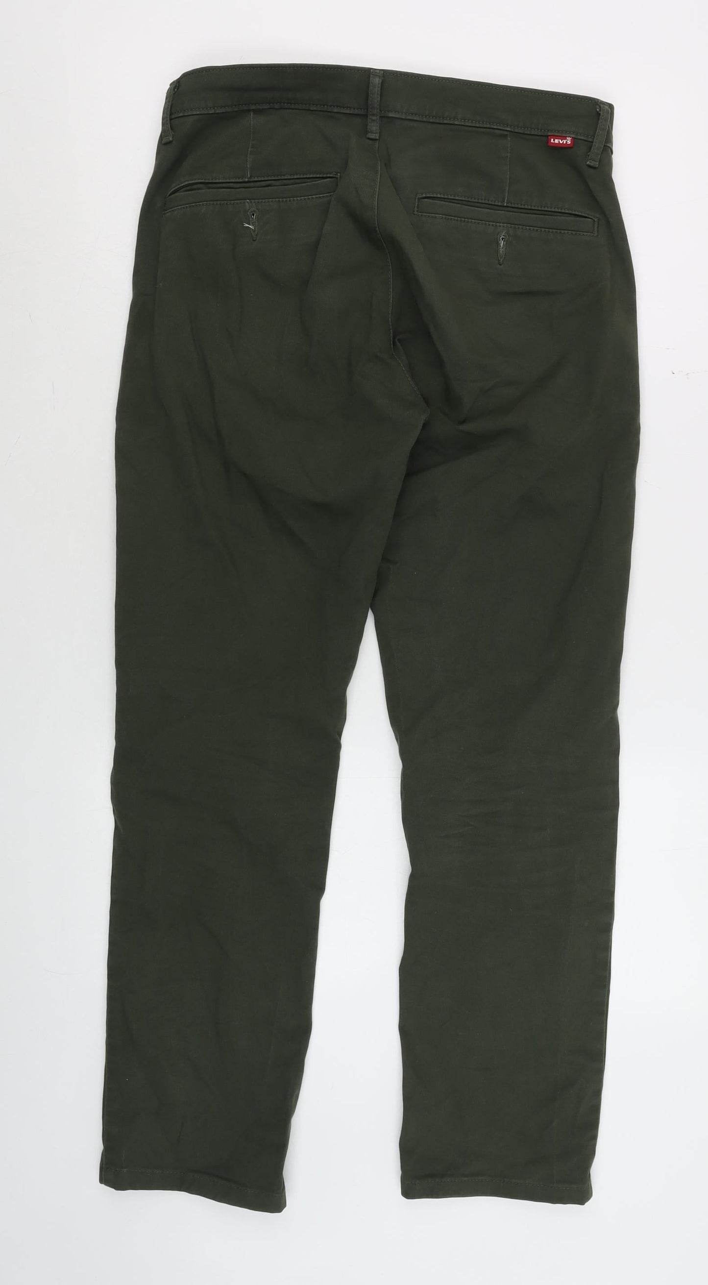 Mens UK Size M Levi's Slim Fit Chino Green Trousers