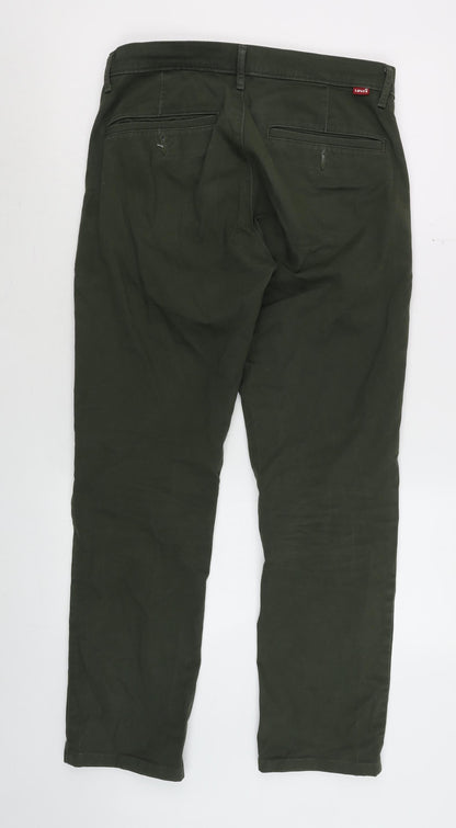 Mens UK Size M Levi's Slim Fit Chino Green Trousers
