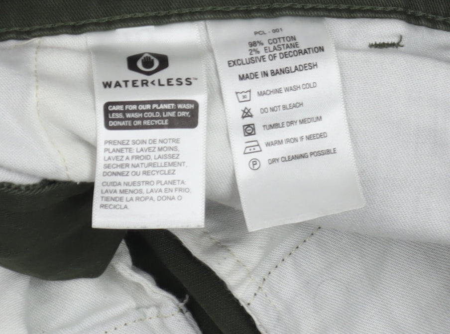 Mens UK Size M Levi's Slim Fit Chino Green Trousers