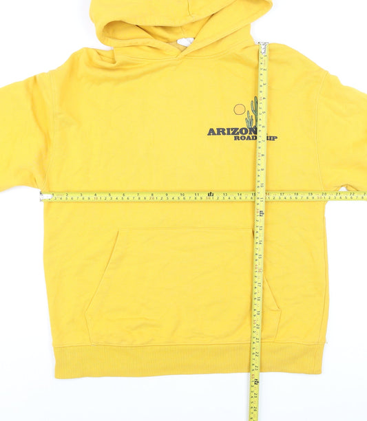 Boys UK Size 13-14 Years Zara Yellow Pullover Hoodie