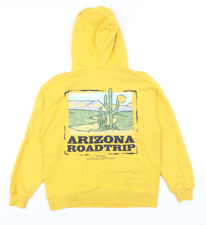 Boys UK Size 13-14 Years Zara Yellow Pullover Hoodie