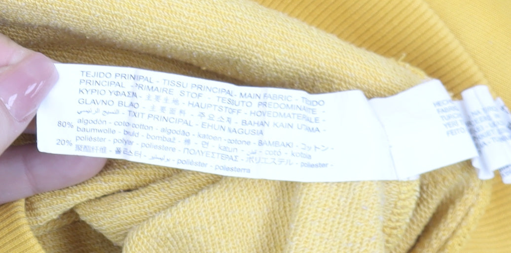 Boys UK Size 13-14 Years Zara Yellow Pullover Hoodie