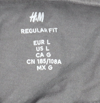 Mens UK Size L H&M Grey  T-Shirt