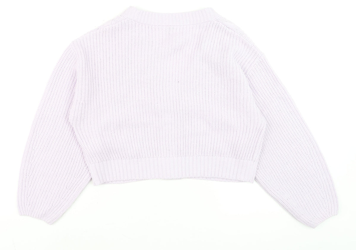 Womens UK Size 12 H&M Purple Cardigan Jumper