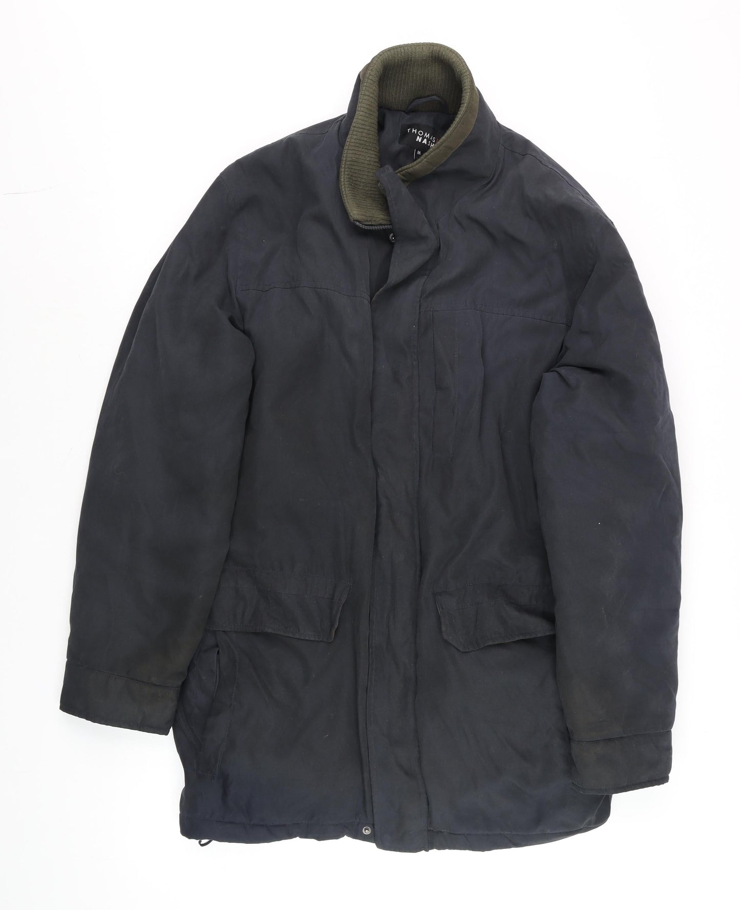 Mens UK Size M Thomas Nash Black Parka Coat